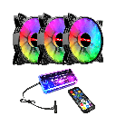 COOLMOON PACK 3 VENTILADORES RGB 120MM CON CONTROLADOR (REMATE)