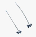 99.9% PLATA FINA ARETES MARIPOSA 0.45G