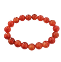 PULSERA AGATA DE BOLA EN ROJO 