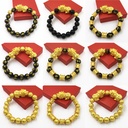 PULSERA DE PI-YUN CON BOLA DE BUDA EN COLOR ORO(NO DESTIÑE)