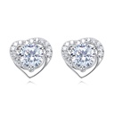 ARETES DE CORAZON DE PLATA  ED-113