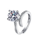 ANILLO DE CARBON DIAMANTE PARA  COMPROMISO Y BODA 2 KILATE 161